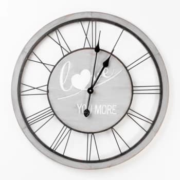 Hometime Metal & MDF Wall Clock - Love You More