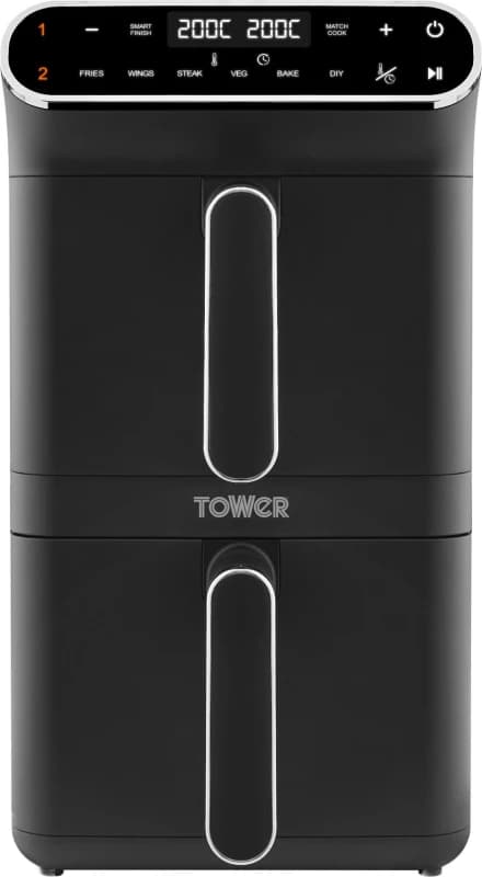 TOWER Vortx T17190 Dual Basket Air Fryer - Black 5056784508749