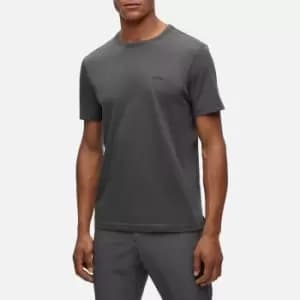 BOSS Green Mens Tee Curved T-Shirt - Dark Grey - M