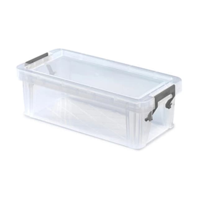 Whitefurze Allstore Storage Box, 1.3L, Clear