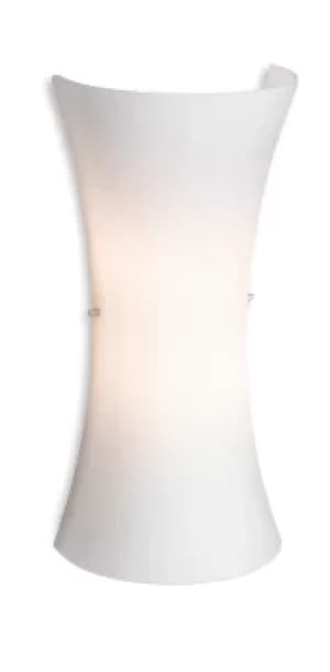 Forum Up Down Glass Wall Light Opal White Glass