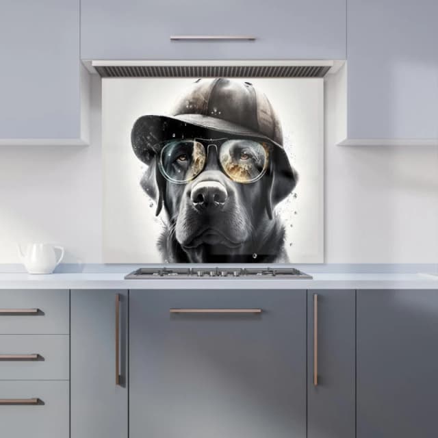 Warren Reed - Designer Labrador Retriever Dog Kitchen Splashback Size: 600mm x 750mm Multicolor Unisex 600mm x 750mm