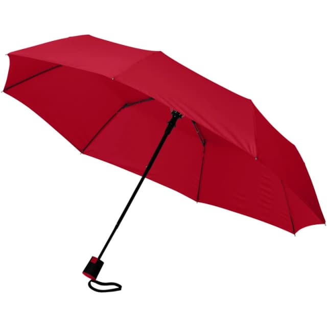 Bullet 21" Wali 3-Section Auto Open Umbrella in Red Red Unisex