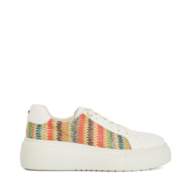 Dune London Womens Estrids Lace Up Platform Trainers Multi female 4 (37)
