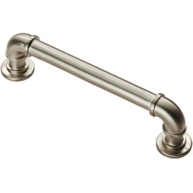 Loops Pipe Design Cabinet Pull Handle 128mm Fixing Centres 12mm Dia Satin Nickel Metallics unisex