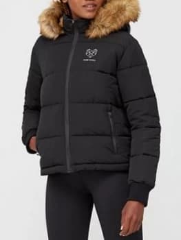 Pink Soda Ruwa Padded Jacket - Black