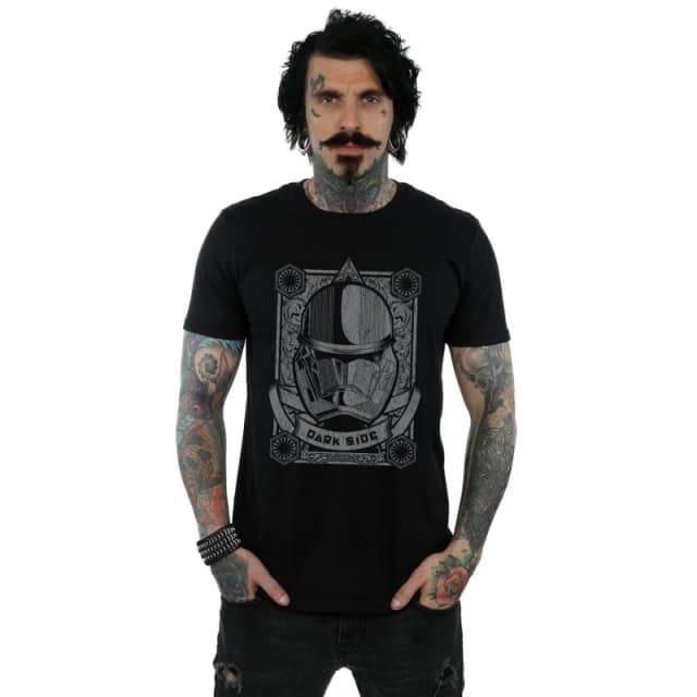Disney Men Trooper Dark Side T-Shirt in Black Size: Small Black S Male 5059400159233