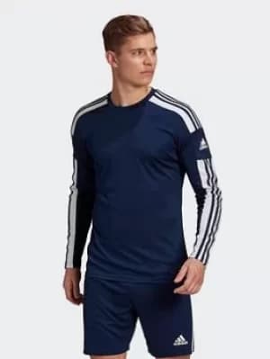 adidas Squadra 21 Long Sleeve Jersey, Navy/White Size M Men