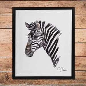 Meg Hawkins Framed Wall Art - Zebra 50cm