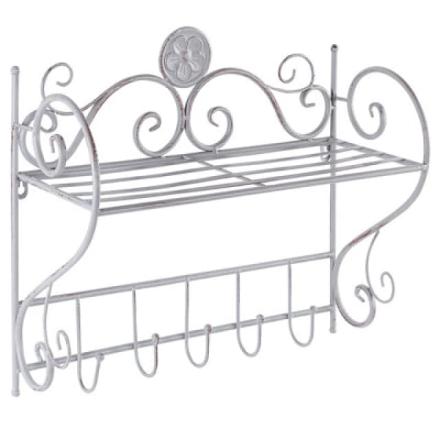 Beliani Retro Wall Shelf Osorno Metal Grey