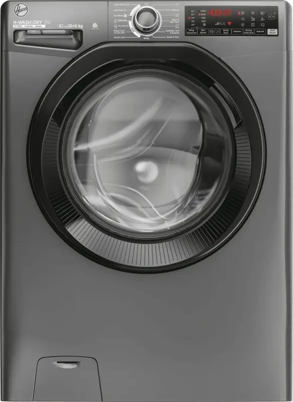 Hoover H-WASH&DRY 350 H3DPS41066TABR80 WiFi Connected 10Kg / 6Kg Washer Dryer with 1400 rpm - Graphite - D Rated