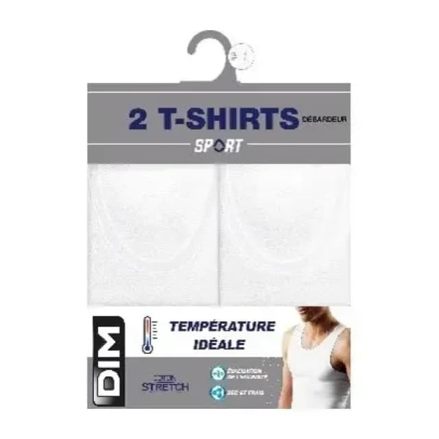 Dim Pack of 2 Regul'Activ Vests White Men S;M;L;XL