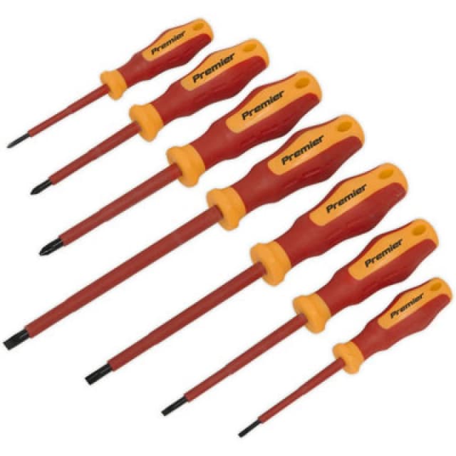 Loops 7 PACK VDE Screwdriver Set - 1000V AC Shock Proof Insulated Shafts Comfort Grip Multi