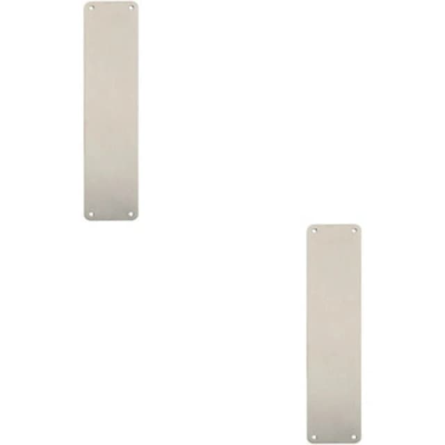 Loops 2x Plain Door Finger Plate 350 x 75mm Satin Stainless Steel Push Plate Metallics