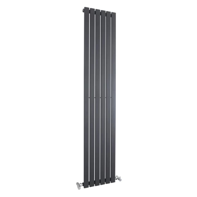 Balterley Square Vertical Single Panel Radiator 2307 BTU Anthracite 1800x354mm Grey