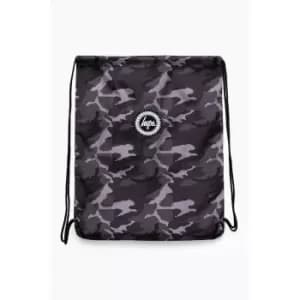 Hype Mono Camo Drawstring Bag (One Size) (Black/Grey)