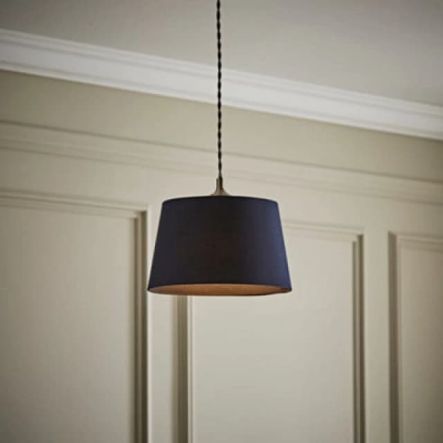 ValueLights ValueLights Aspen Navy Blue Tapered Easy Fit Pendant Lamp Shade Size: Small Navy Small Unisex 5016529274131