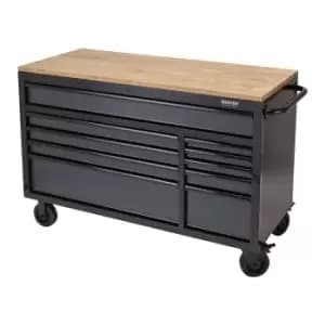 Draper Bunker Workbench Roller Tool Cabinet 10 Drawer 56" Grey