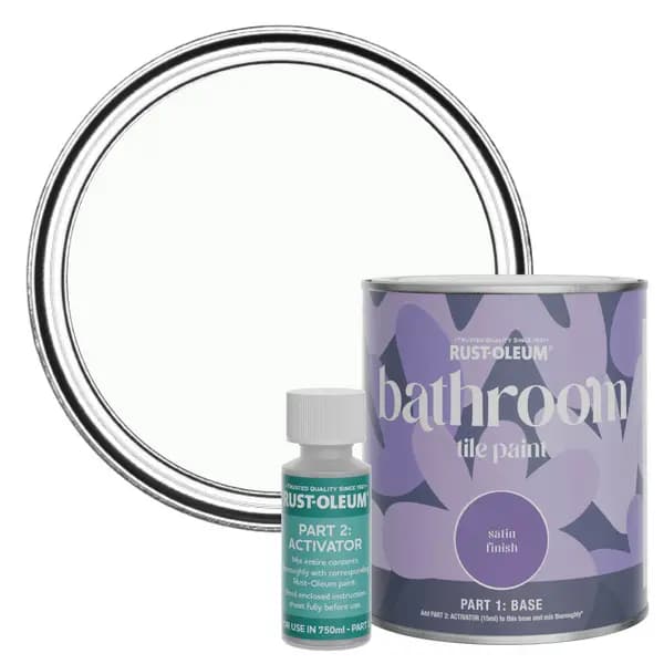 Rust-Oleum Bathroom Tile Paint, Satin Finish - Moonstone 750ml -