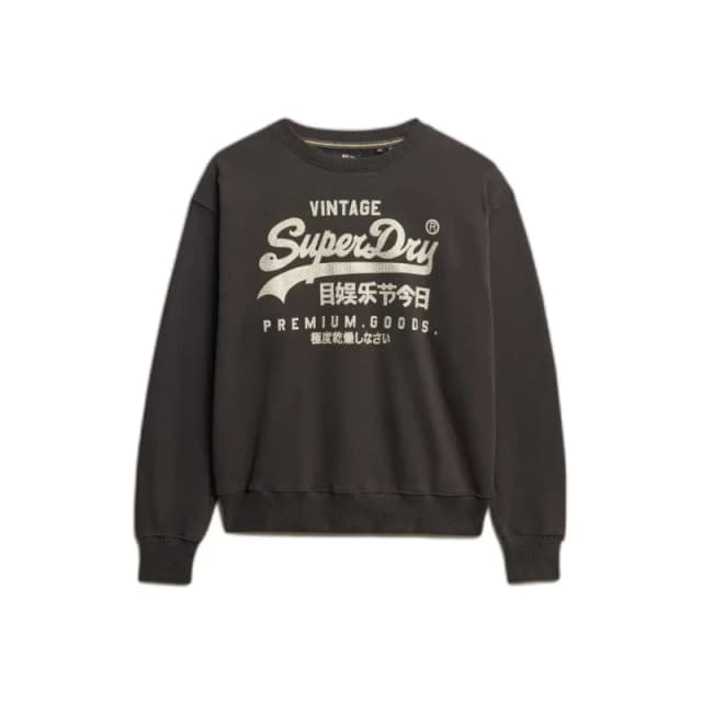 Superdry Womens vintage logo sweatshirt Superdry Noir Female XS
