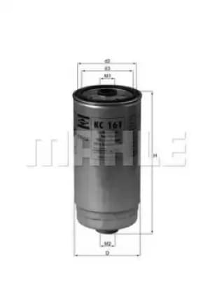 Fuel Filter KC161 72358510 by MAHLE Original