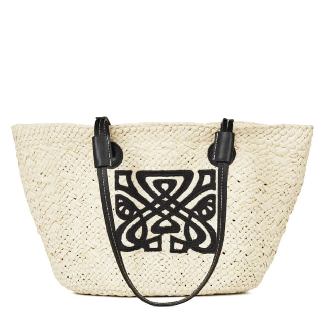 Biba Straw Beach Bag Natural female One Size