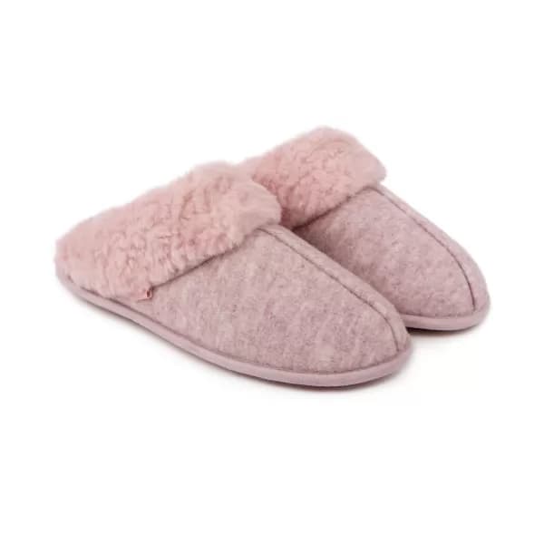 totes Knitted Pink Mule Slippers Pink