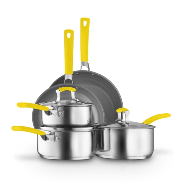 SURLATABLE Colour Me Happy 5 Piece Cookware Set Yellow unisex Medium