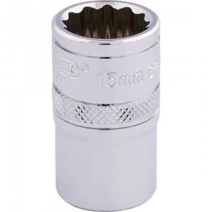 Draper 1/2" Drive Hi Torq Bi Hexagon Socket Metric 1/2" 15mm