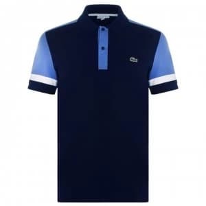 Lacoste Colour Block Sleeve Polo Shirt - Navy/King 4QB