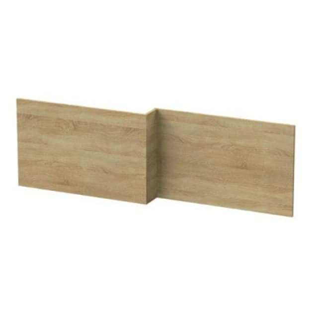 Nuie Fusion L-Shape Shower Bath Front Panel 1700mm-Gloss Grey