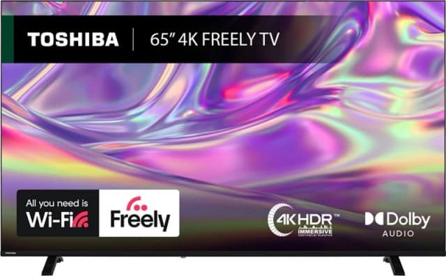 Toshiba 65UV1563DB 65 Smart 4K Ultra HD TV Dolby Vision & Freely Streaming 65UV1563DB Black