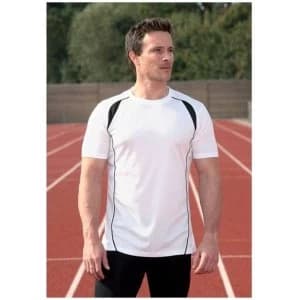 PT S/S Running Shirt White/Black 46-48"