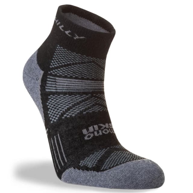 Hilly Hilly Supreme Anklet Medium Cushioning Running Socks - Black/Grey / L