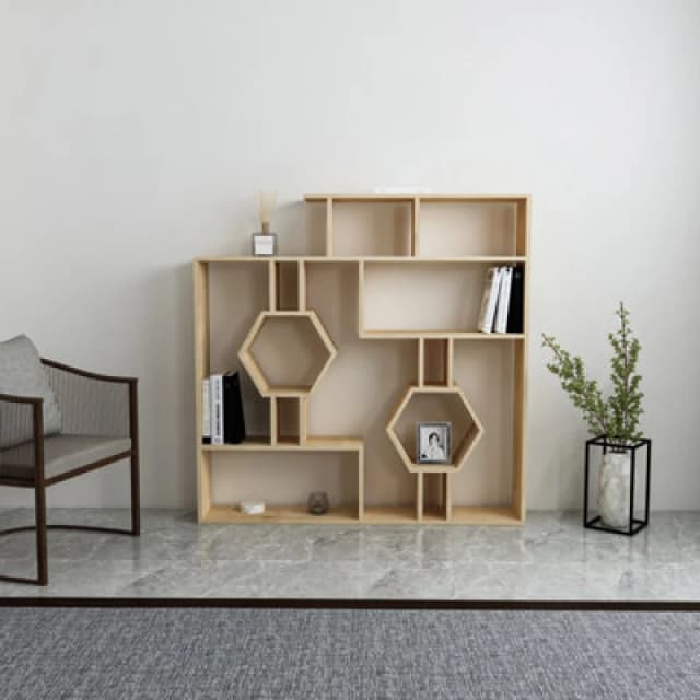 Decorotika Tamara Bookcase Shelving Unit Sapphire Oak