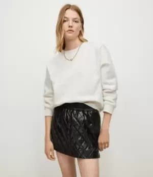 AllSaints Womens Pippa Embellished Pearl Sweatshirt, White, Size: M