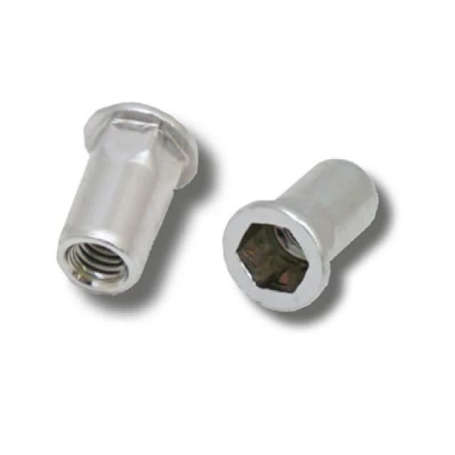 Jrp Riveting Products M5 X 13.0 Steel Flat Head Rivet Nuts