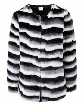 Junarose Faux Fur Stripe Jacket