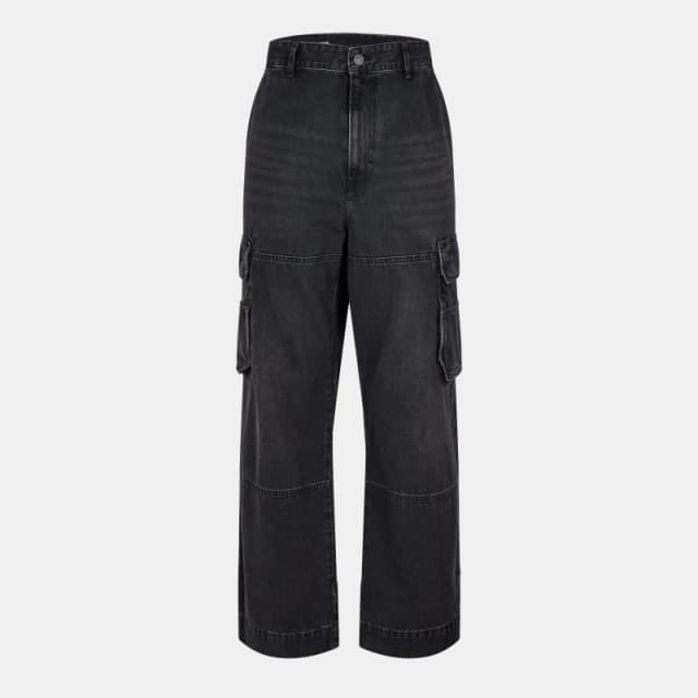 Diesel Mens Denim Relaxed Fit Cargo Jeans Black/Grey Denm male 30W R