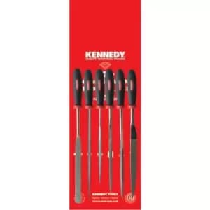 Kennedy 160MM (6.1/2") 6 Piece Medium Grade Diamond File Set