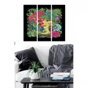 MDF2918567 Multicolor Decorative MDF Painting (3 Pieces)