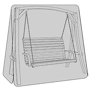 Charles Bentley 3 Seater Garden Swing Seat Cover Black 600D PVC Polyester