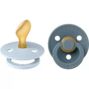 BIBS Colour Anatomical 0-6 months dummy Baby Blue / Petrol 2 pc