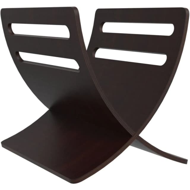 vidaXL Wooden Magazine Rack Floor Standing Brown Newspaper Storage Holder