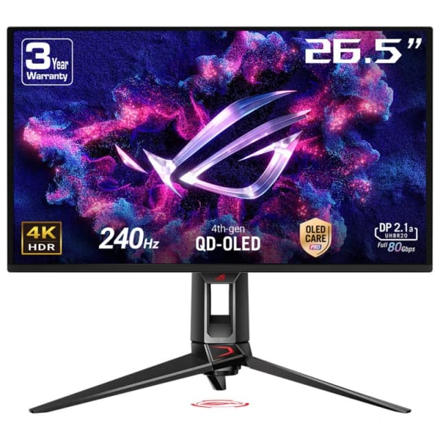 Asus ASUS ROG Swift OLED PG27UCDM computer monitor 67.3cm (26.5") 3840 x 2160 pixels 4K Ultra HD QD-OLED Black 90LM0B30-B01971