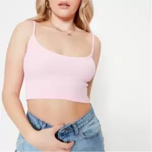I Saw It First Rib Cami Crop Top - Pink