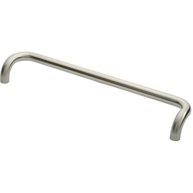 Loops Cranked Pull Handle 630 x 30mm 600mm Fixing Centres Satin Stainless Steel Metallics unisex