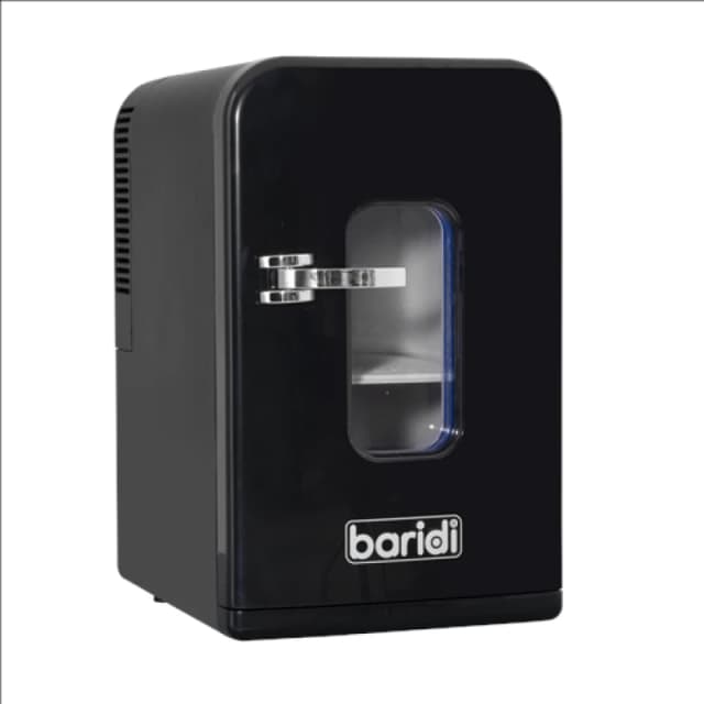 Baridi 15L Mini Fridge Cooler & Warmer, 12V/230V, Perfect for Car, Bedroom, Camping, Makeup, Black DH95