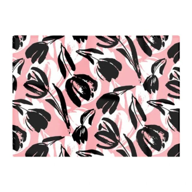 Warren Reed Designer Nature Flat Spring Flower Motif Glass Chopping Board