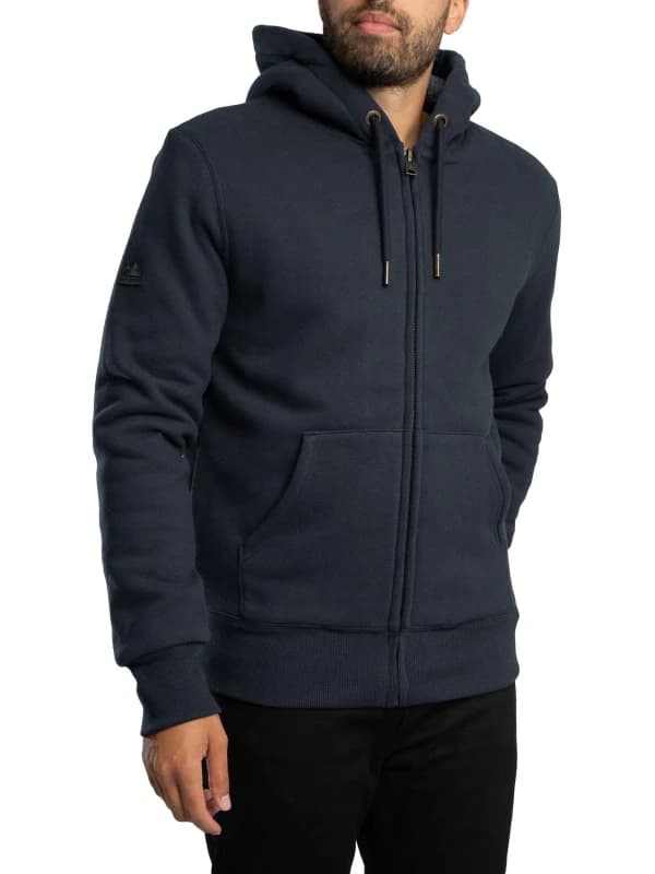 Superdry Borg Lined Zip Hoodie Eclipse Navy XL